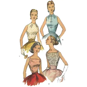 Vintage 1950s Pattern, Women's Set of Oriental Blouse Tops - - Multi-sizes