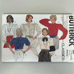 Vintage BUTTERICK Pattern, Misses' Blouses (PBT6557)