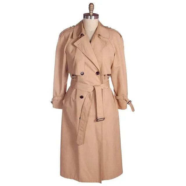 Vintage Etienne Aigner Trench Coat 1970s Size 12