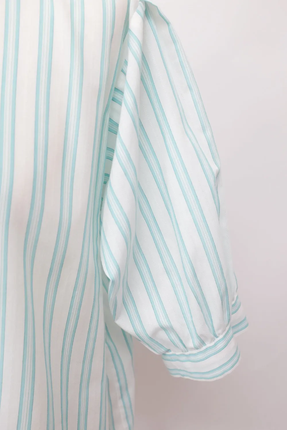 VINTAGE PUFFED SLEEVES STRIPED BLOUSE