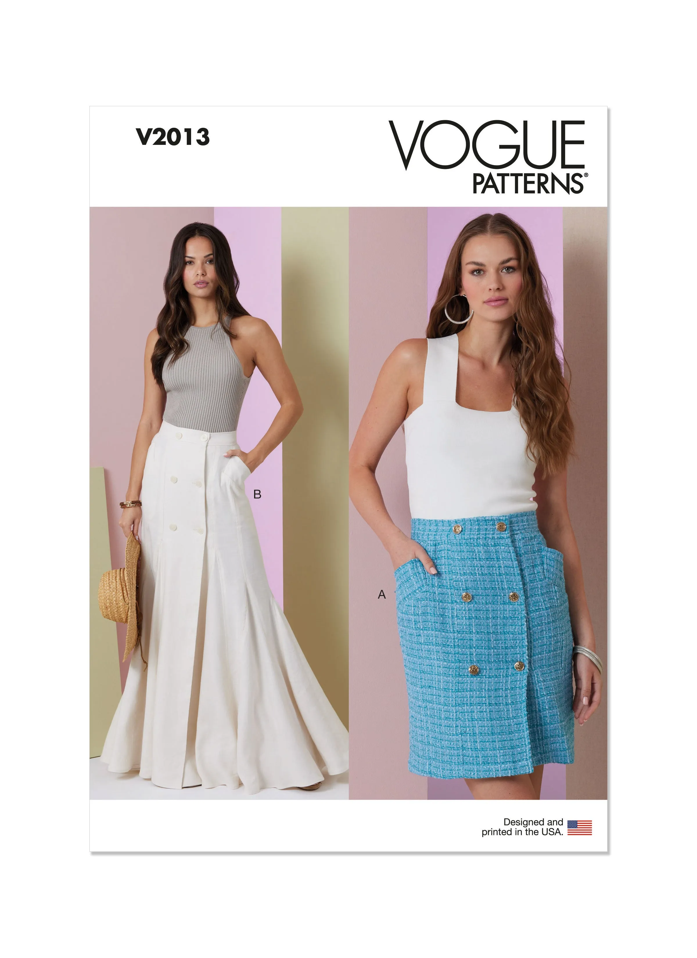 Vogue Sewing Pattern 2013 Misses' Skirt in Two Lengths